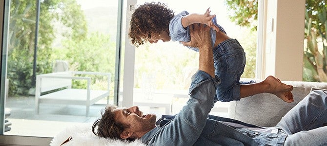 Iron Supplement - In-Article Image 01 father playing with son