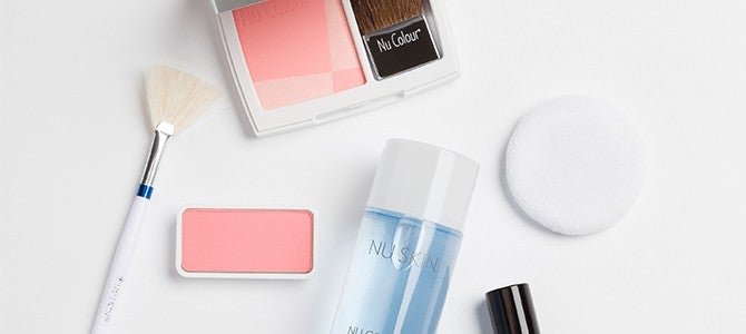 natural Makeup banner Nu Colour products used for a natural makeup look