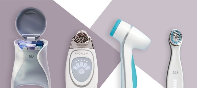 NuSkinDevices-Social Nu Skin Skin Care Device family; ageloc me, nu skin facial spa, ageloc lumispa, ageloc boost